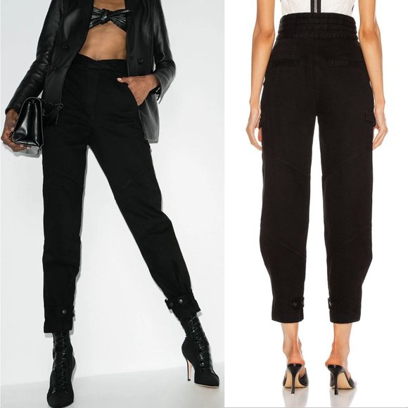 RtA Dallas High Rise CARGO JEANS Pants Size XXS Black Denim NEW $415 - Picture 6 of 13